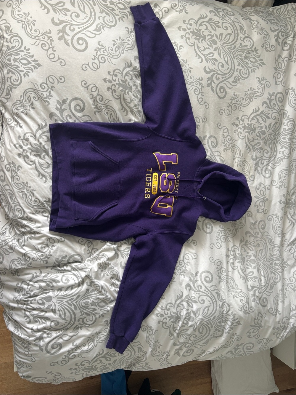 Russell Athletic Purple LSU Tigers Hooded Sweatshirt with Gold Trim